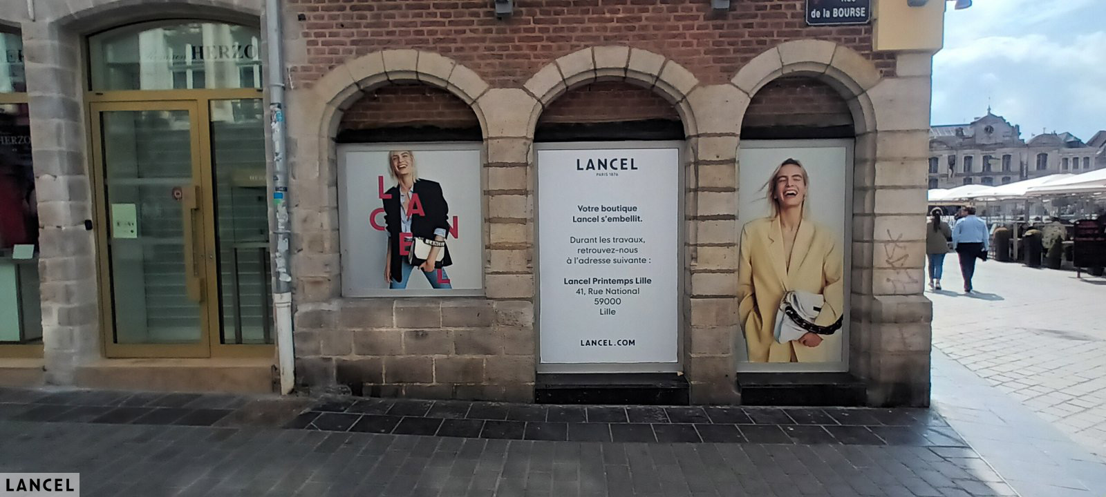 Lancel PLV stickage Lille Legend Services